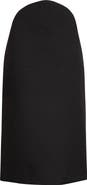 Jil Sander Curved Waist Virgin Wool Pencil Skirt