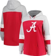 PROFILE Women's Crimson Alabama Crimson Tide Plus Size Color-Block Pullover Hoodie