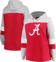 PROFILE Women's Crimson Alabama Crimson Tide Plus Size Color-Block Pullover Hoodie