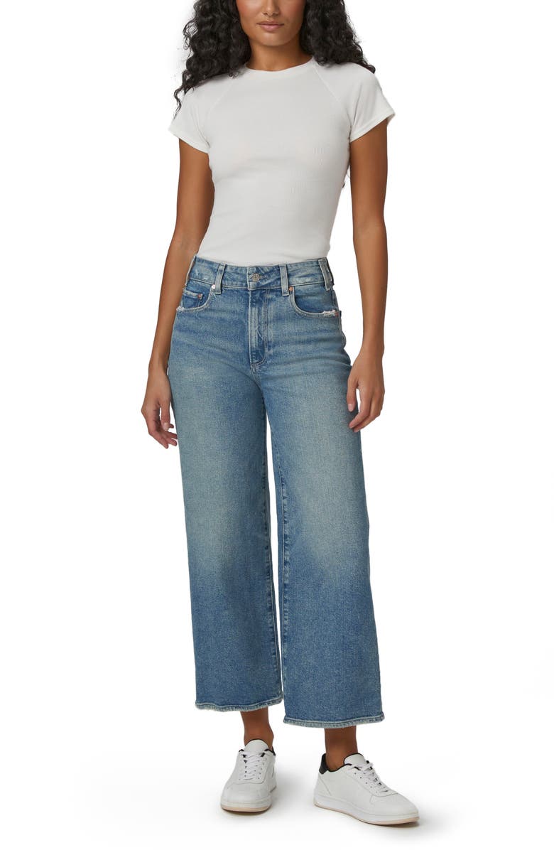 PAIGE Sasha Distressed Wide Leg Ankle Jeans, Alternate, color,