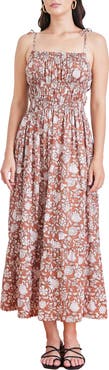 Paneros Clothing Emilia Cotton Floral Midi Dress