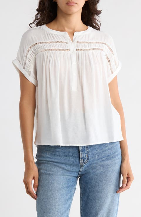 Drop Shoulder Trim Top