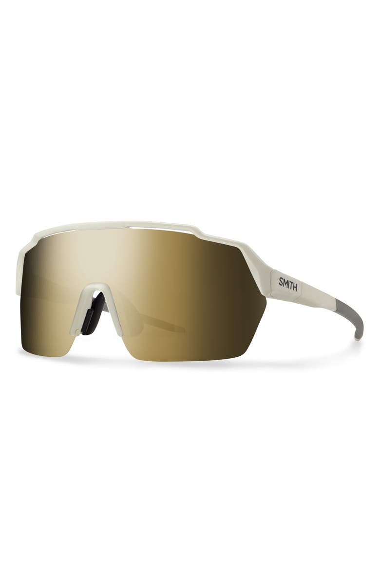 Smith Shift Split MAG<sup
™</sup
 139mm Shield Sunglasses, Alternate, color, Bone / Chromapop Black Gold