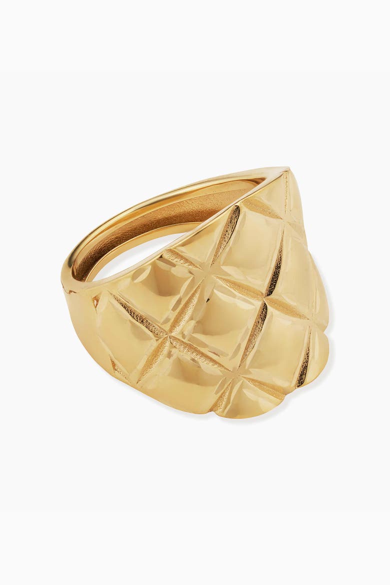 14K Gold Diamondback Ring, Alternate, color, Yellow Gold