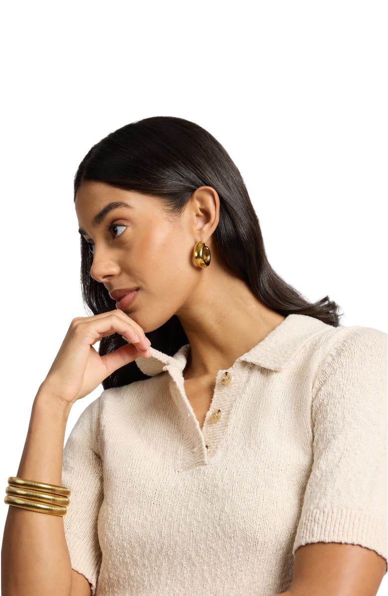 Onia Cotton Boucle Polo, Alternate, color, Natural