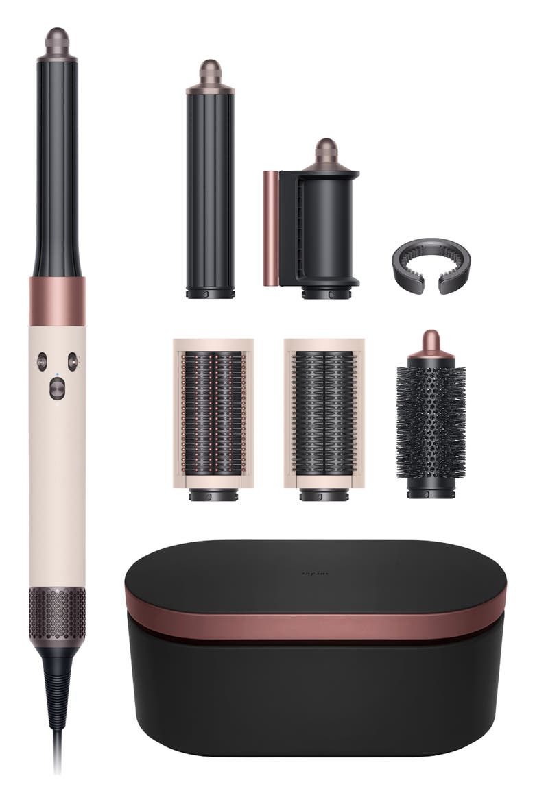 Limited-Edition Ceramic Pink & Rose Gold Airwrap™ Multi-Styler Complete Long with Onyx & Rose Presentation Case, Main, color, CERAMIC PINK/ ROSE GOLD