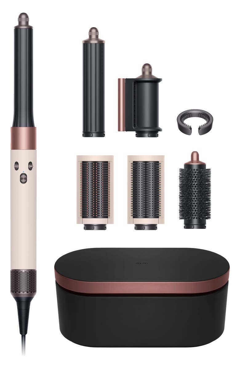 Dyson Limited-Edition Ceramic Pink & Rose Gold Airwrap<sup>™</sup> Multi-Styler Complete Long with Onyx & Rose Presentation Case, Main, color,