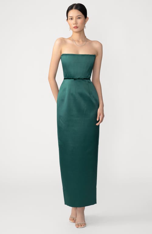 Sau Lee Taylor Satin Gown In Green