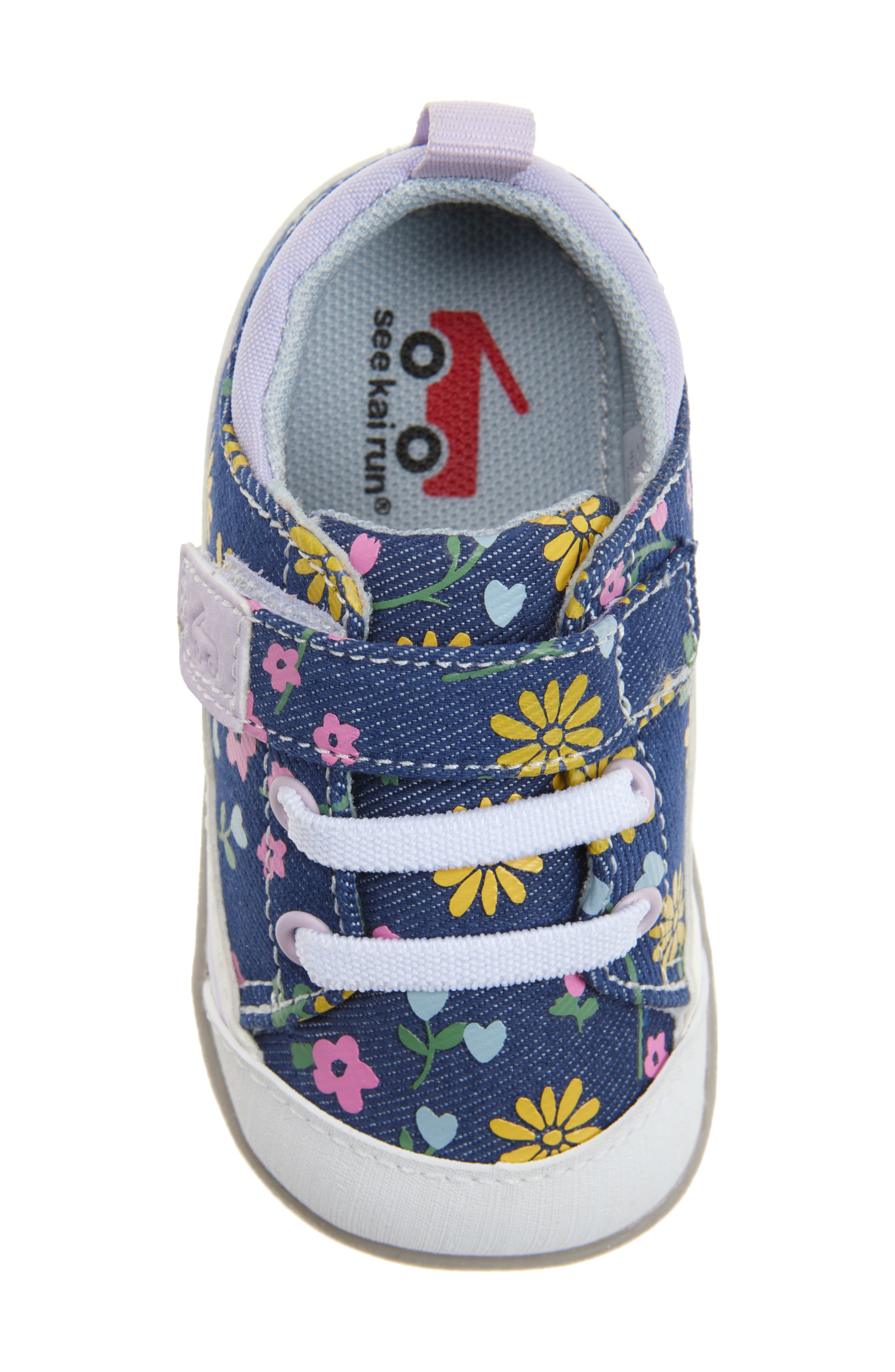 See Kai Run Stevie Floral Print Sneaker, Alternate, color, 