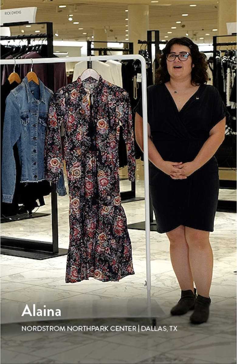 Astrid Floral Long Sleeve Cotton Dress, sales video thumbnail