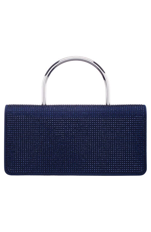 Nina Luca Top Handle Clutch In Blue