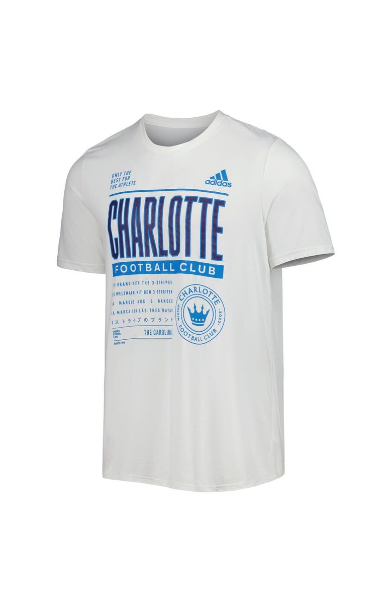 adidas Men's adidas White Charlotte FC Club DNA Performance T-Shirt, Alternate, color, White
