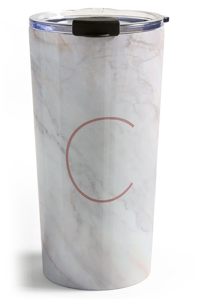 Marbled Monogram Travel Mug, Main, color, C