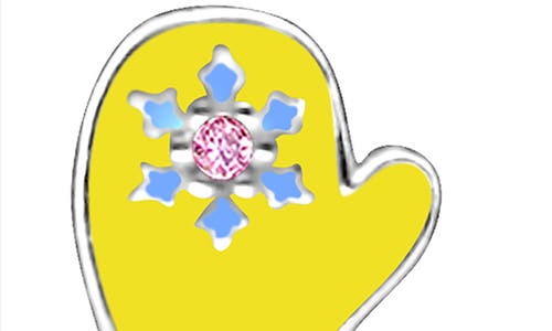 Chanteur Kids' Mitton Stud Earrings In Yellow