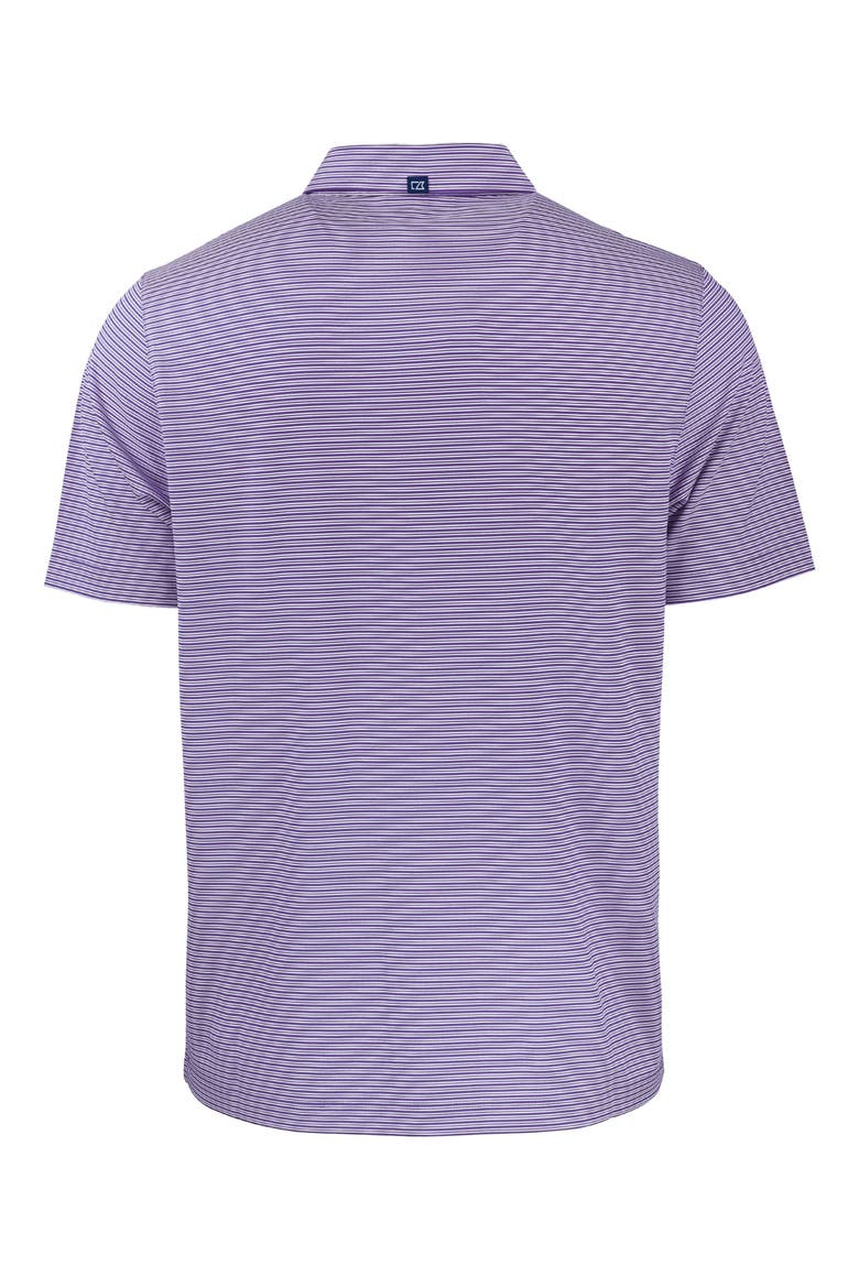 Forge Double Stripe Recycled Blend Polo, Alternate, color, COLLEGE PURPLE/ WHITE