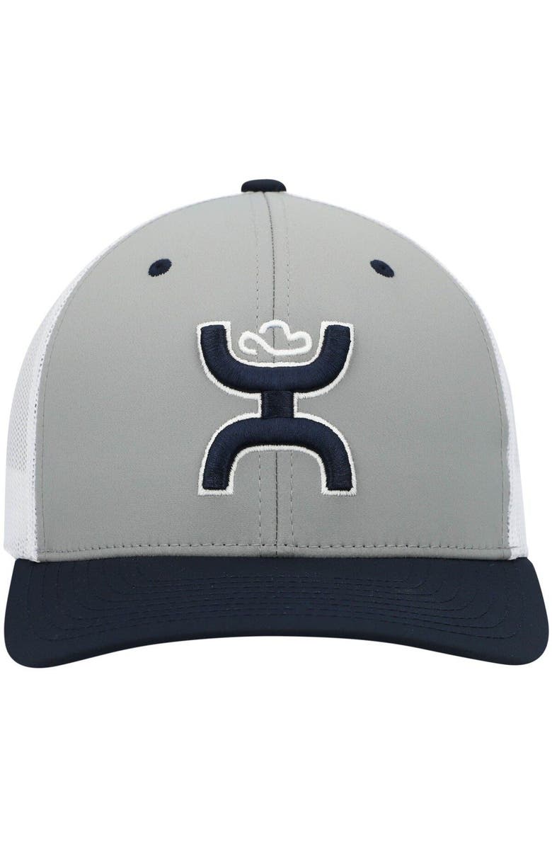 HOOEY Men's HOOey Gray/Navy Dallas Cowboys Tri-Color H Trucker Snapback Hat, Alternate, color, Gray