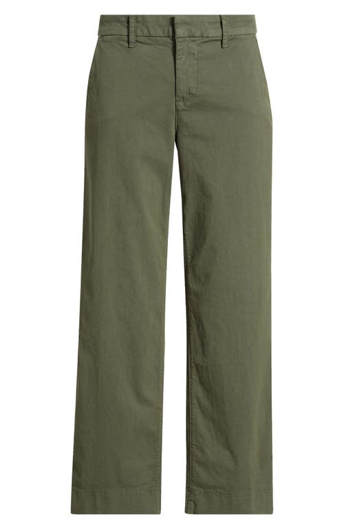 Frank & Eileen Westport The Italian Ankle Wide Leg Pants In Green