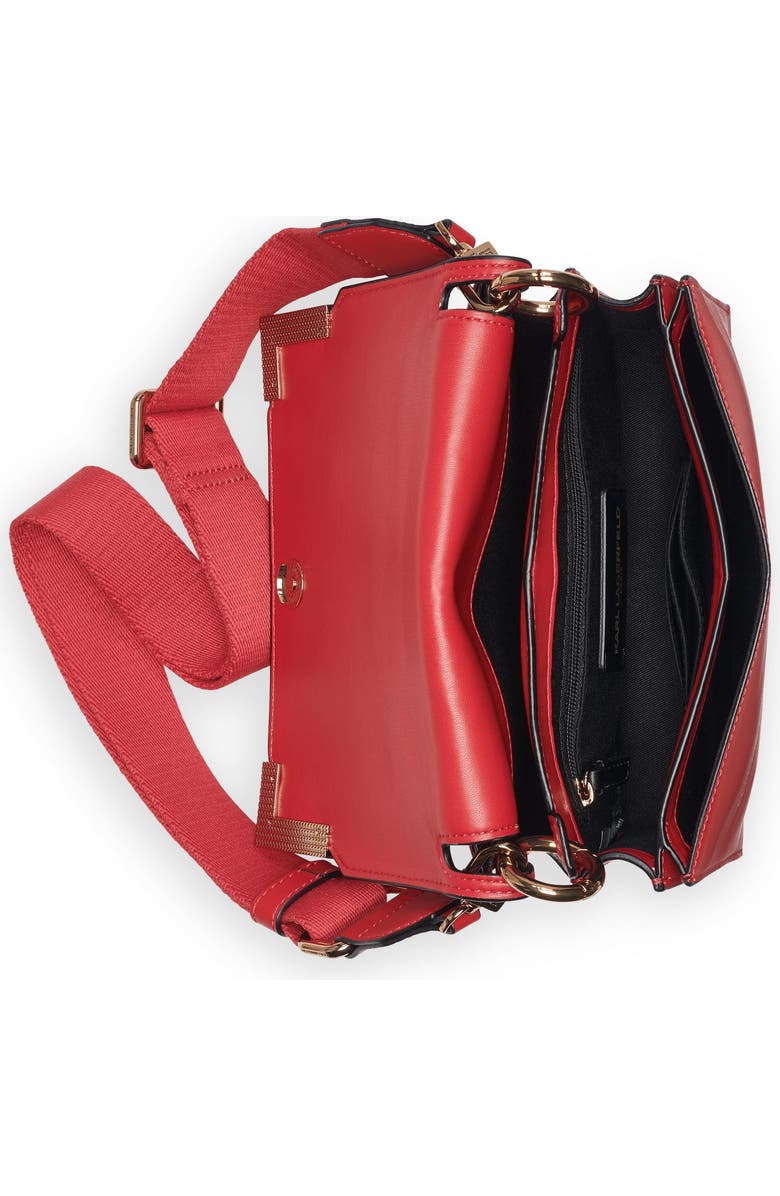KARL LAGERFELD PARIS Camille Shoulder Bag with Pins, Alternate, color, Admiral Red