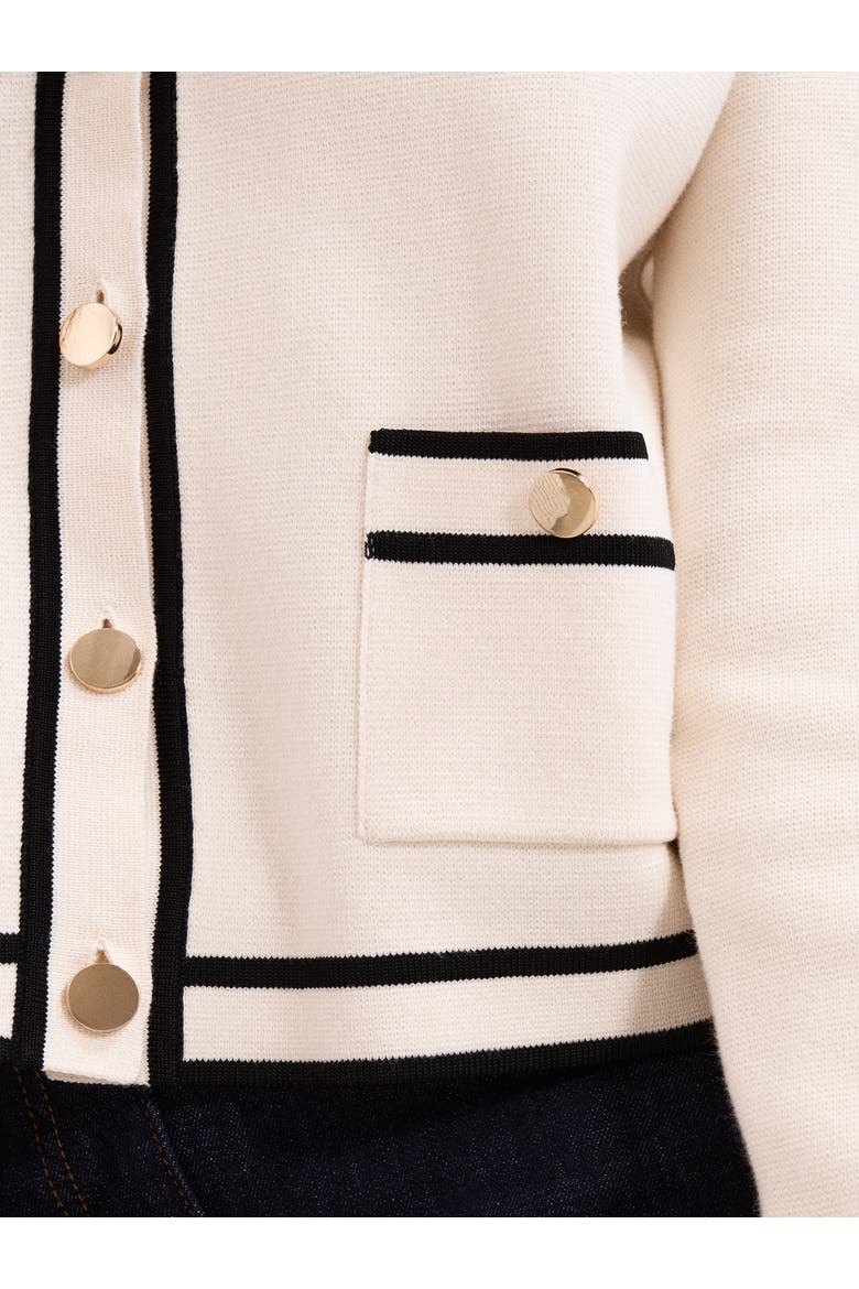 Lola Button-Front Knit Cardigan, Alternate, color, Ivory