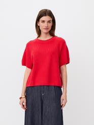 Masai Copenhagen MaFokimia Short Sleeve Knit Blouse