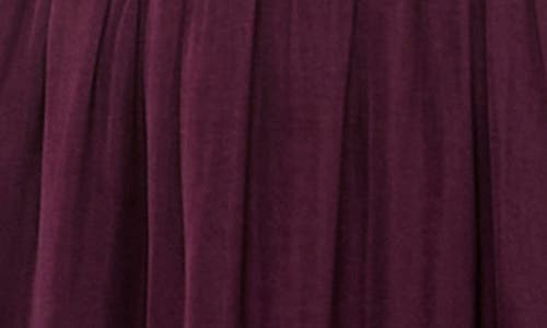 Socialite Long Sleeve Tiered Midi Dress In Burgundy