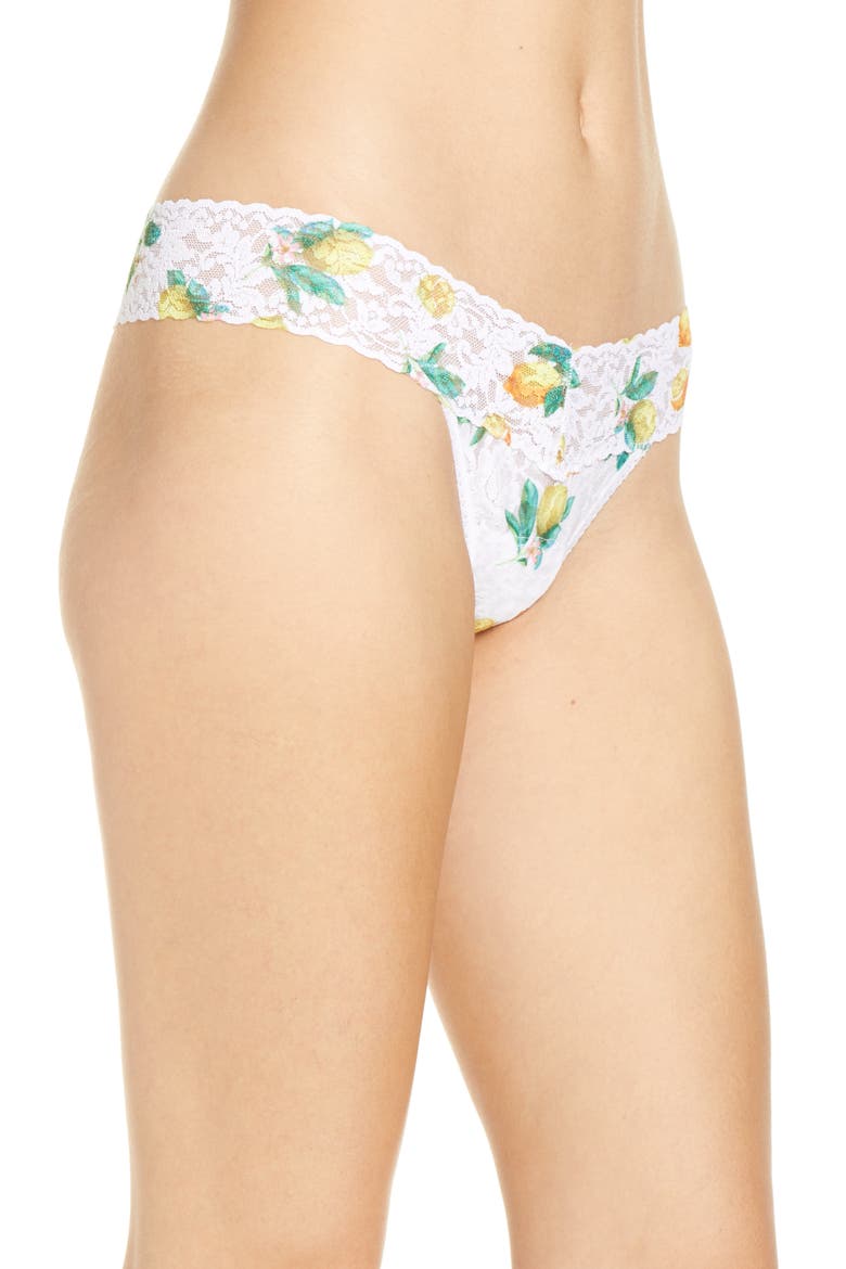 Lemonade Low Rise Thong, Alternate, color, WHITE/ MULTI