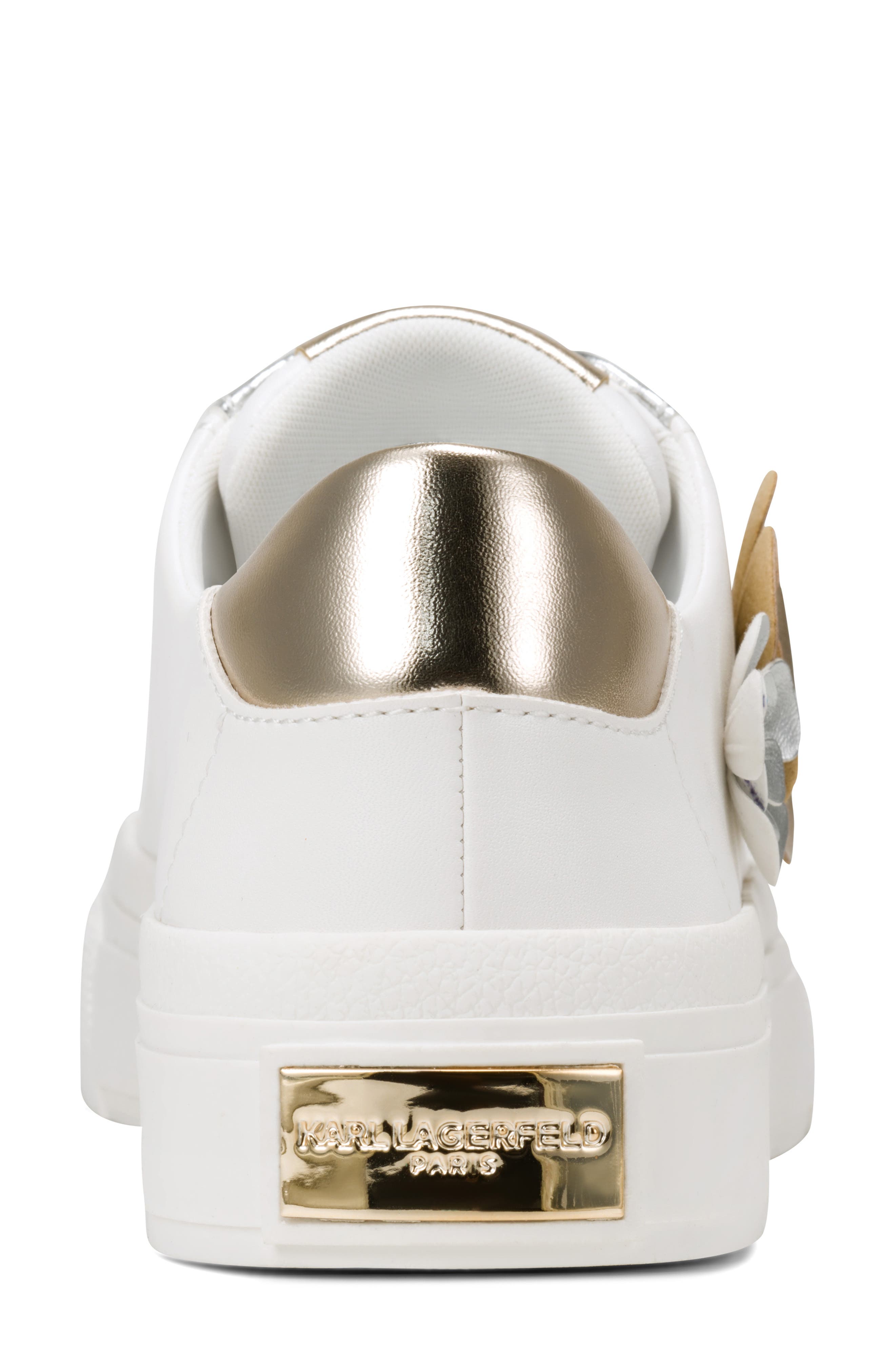 KARL LAGERFELD PARIS Gael 2 Sneaker, Alternate, color, Bright White/ White Gold