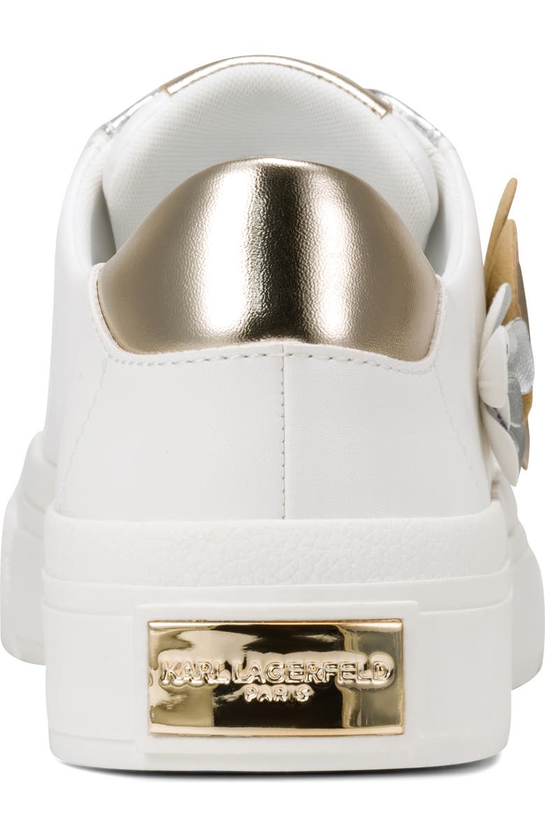 KARL LAGERFELD PARIS Gael 2 Sneaker, Alternate, color, Bright White/ White Gold