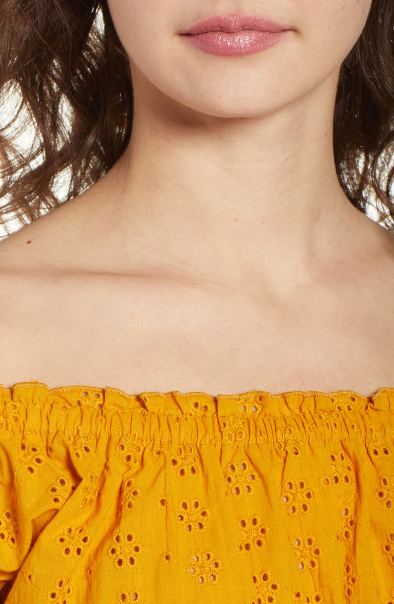 Ten Sixty Sherman Off the Shoulder Eyelet Top, Alternate, color, 