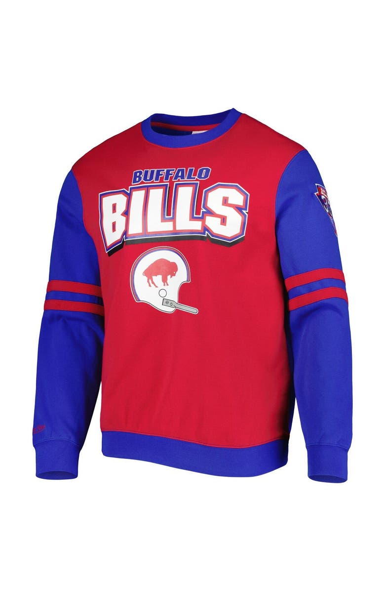 Mitchell & Ness Men's Mitchell & Ness Red Buffalo Bills All Over 2.0 Pullover Sweatshirt, Alternate, color, Red