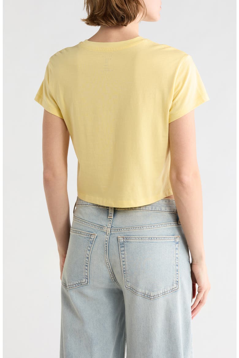 Surfing Solo Logo Crop T-Shirt, Alternate, color, RETRO YELLOW