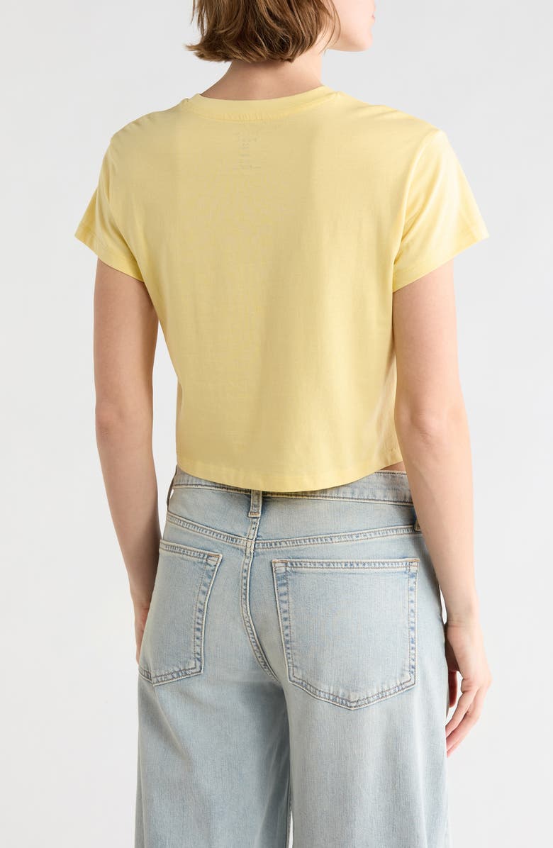 Billabong Surfing Solo Logo Crop T-Shirt, Alternate, color, Retro Yellow