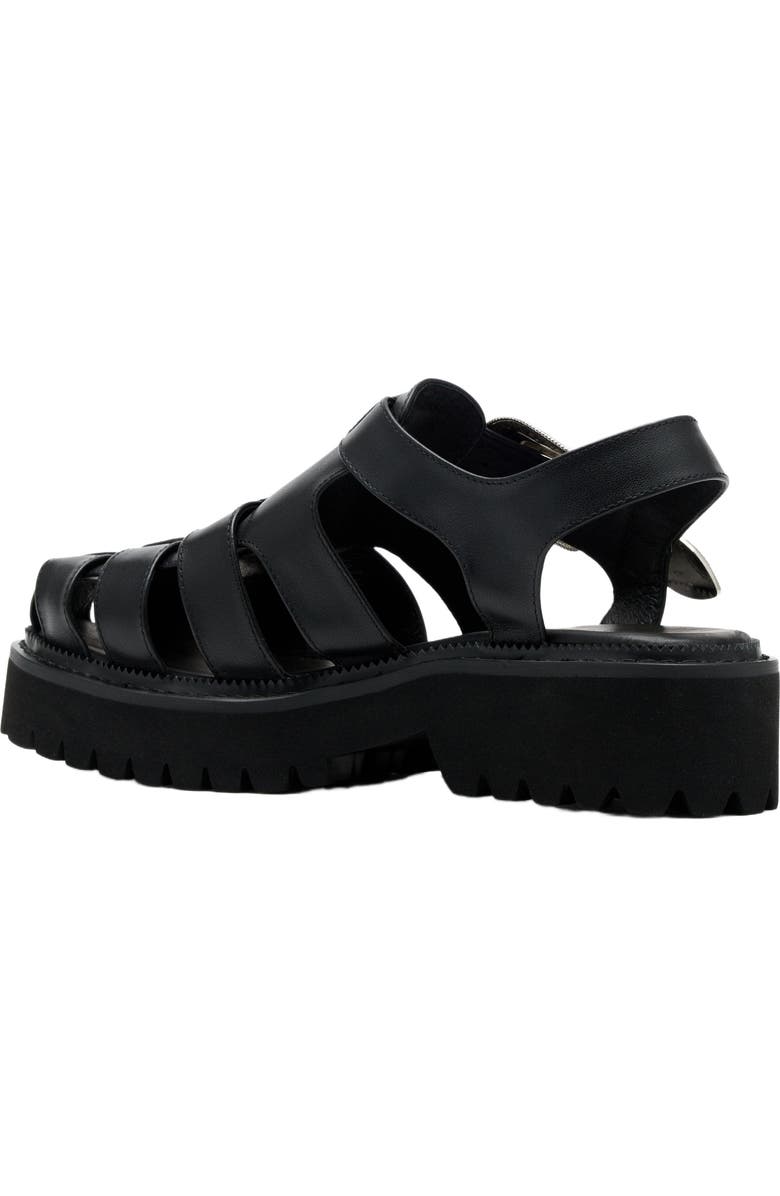 MARC NOLAN Maya Lug Fisherman Sandals, Alternate, color, Black