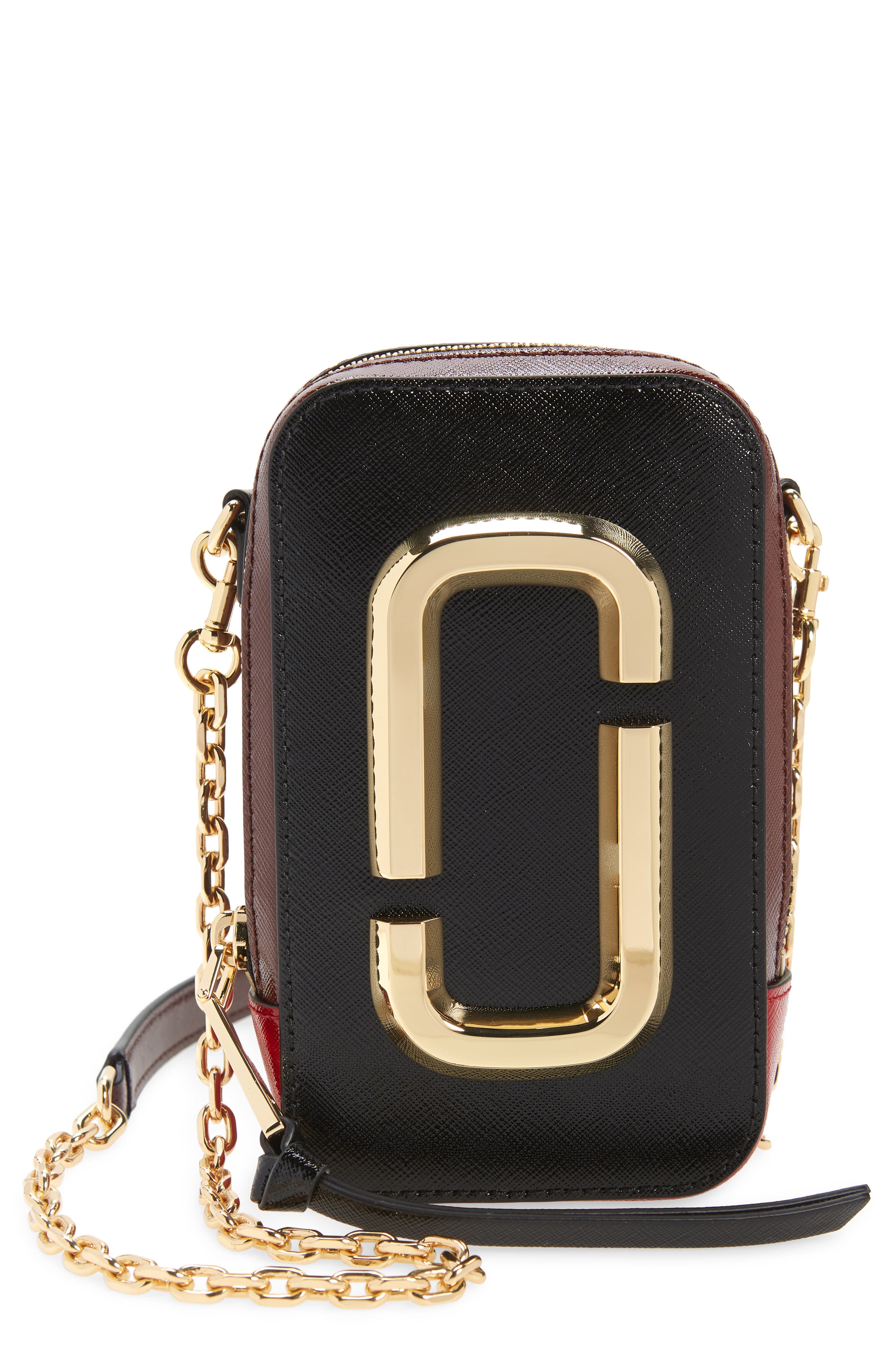 Marc Jacobs The Marc Jacobs The Hot Shot Saffiano Leather Shoulder Bag, Main, color, 