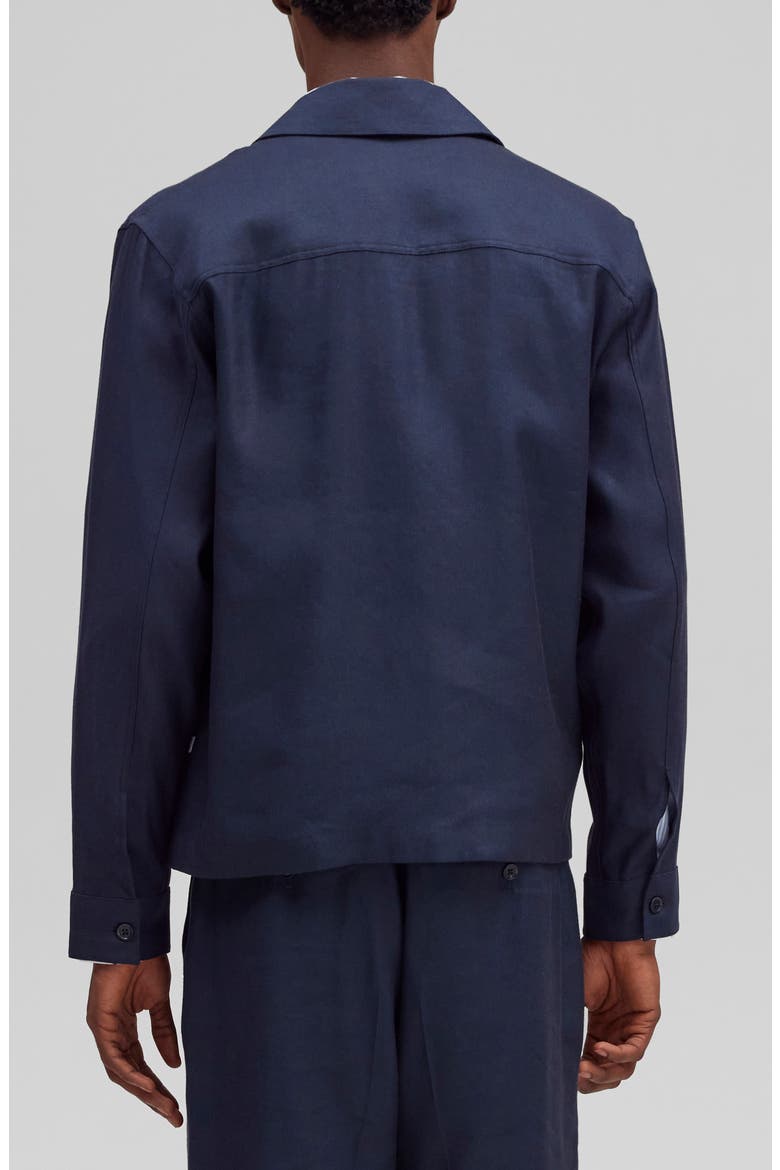 Alban 1808 Canvas Zip-Up Shirt Jacket, Alternate, color, DEEP NAVY