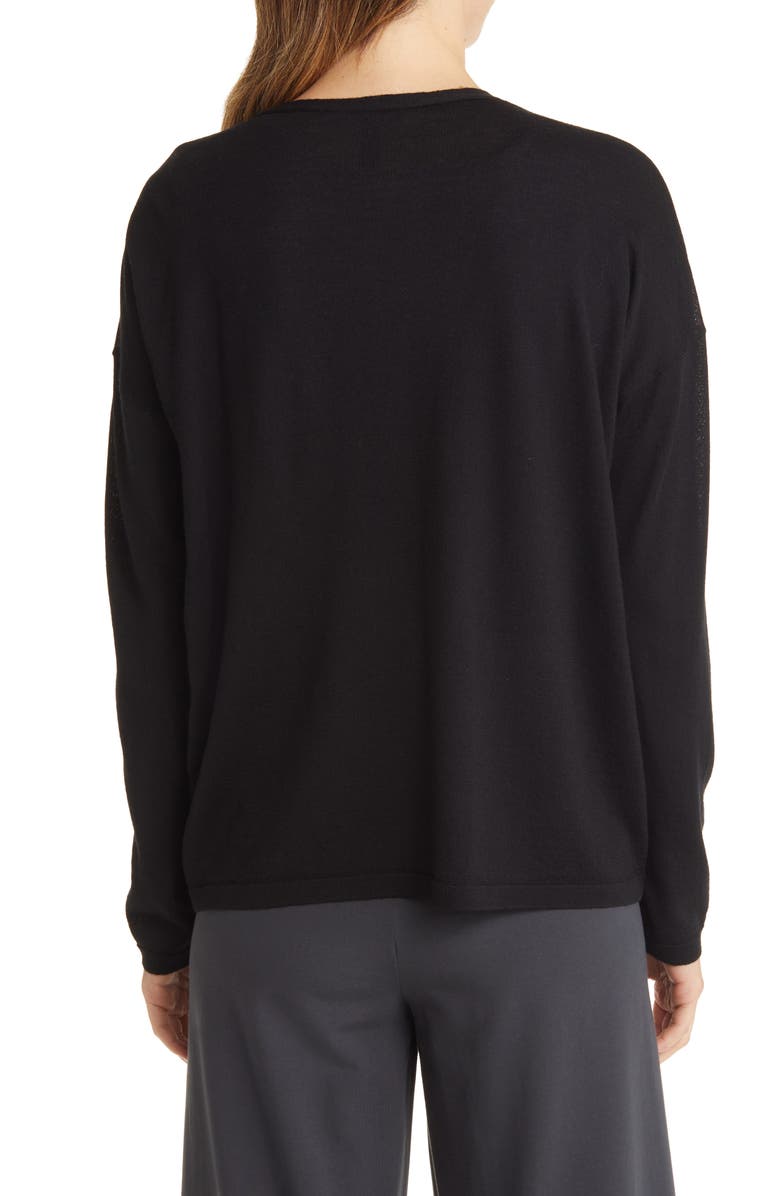 Eileen Fisher V-Neck Merino Wool Cardigan, Alternate, color,