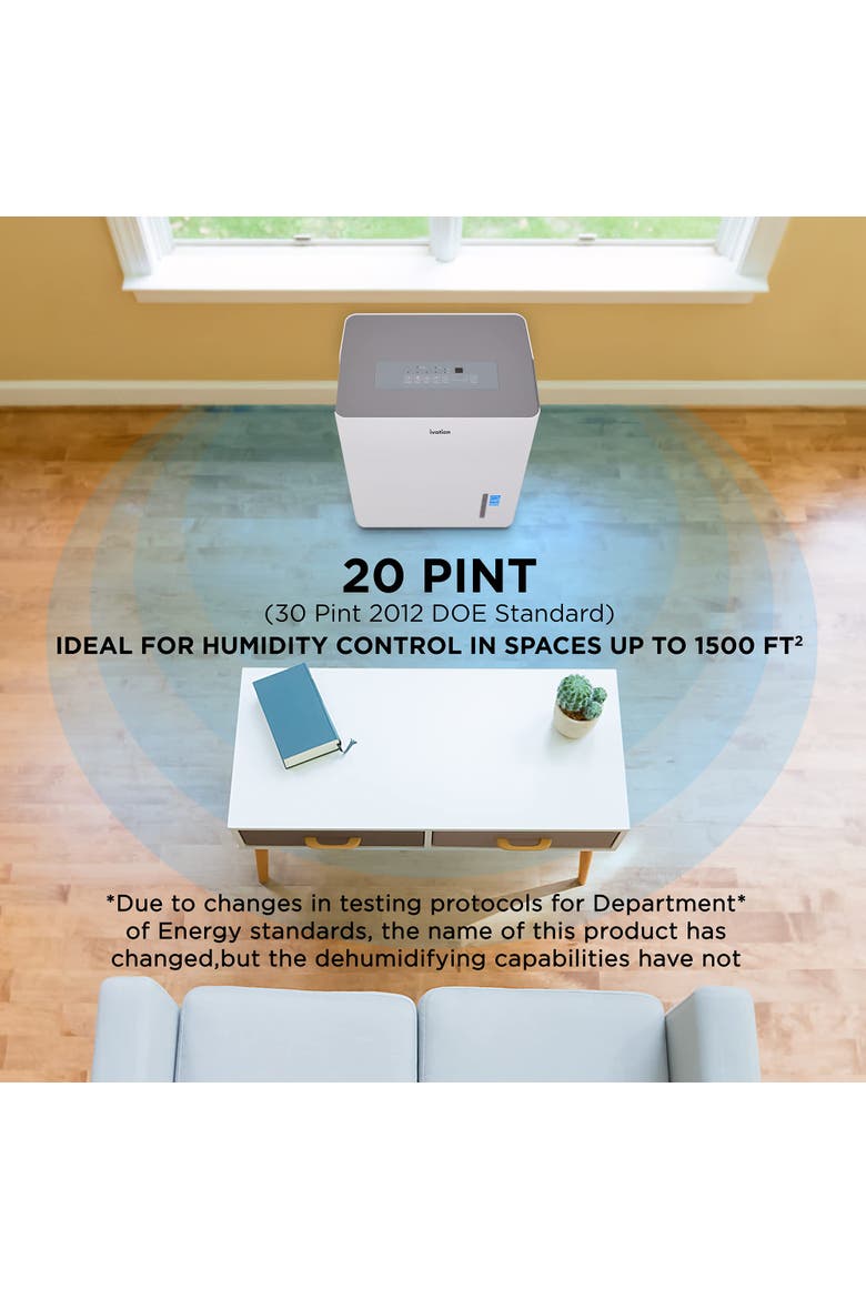 Energy Star Dehumidifier with Hose Connector, Humidity Control & Auto Shutoff, Alternate, color, White