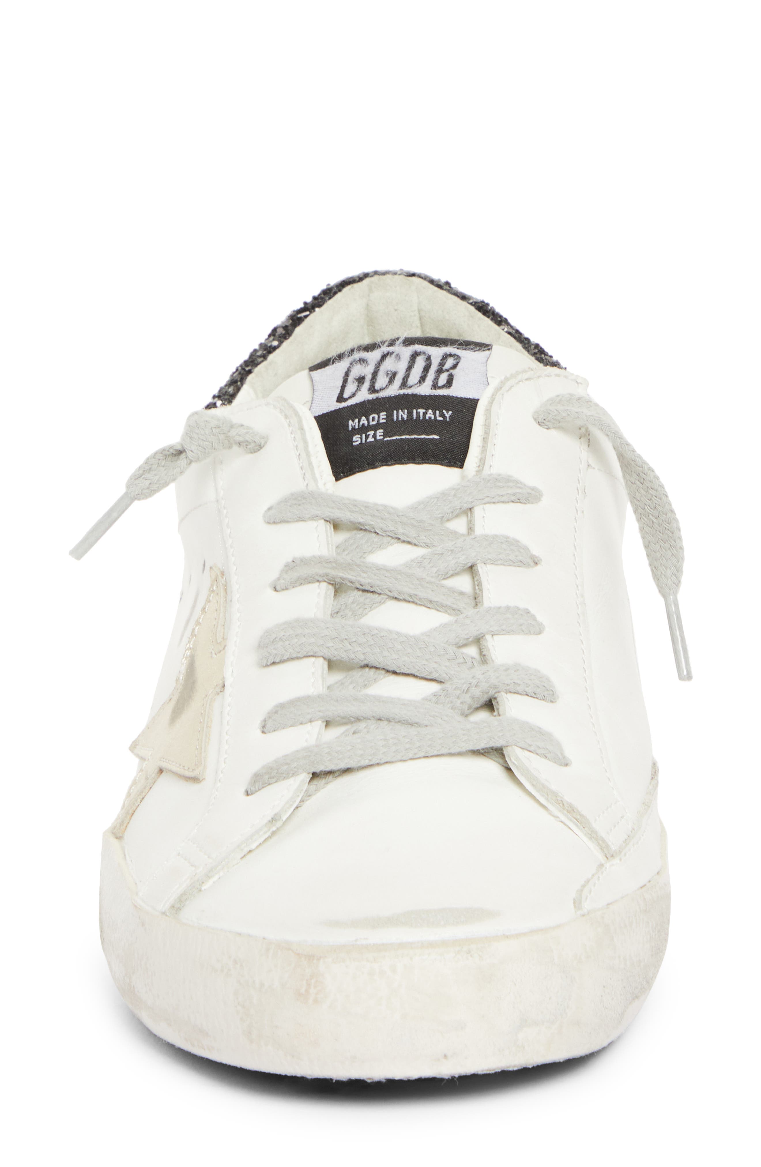 Golden Goose Super-Star Low Top Sneaker, Alternate, color, White/ Gold/ Black