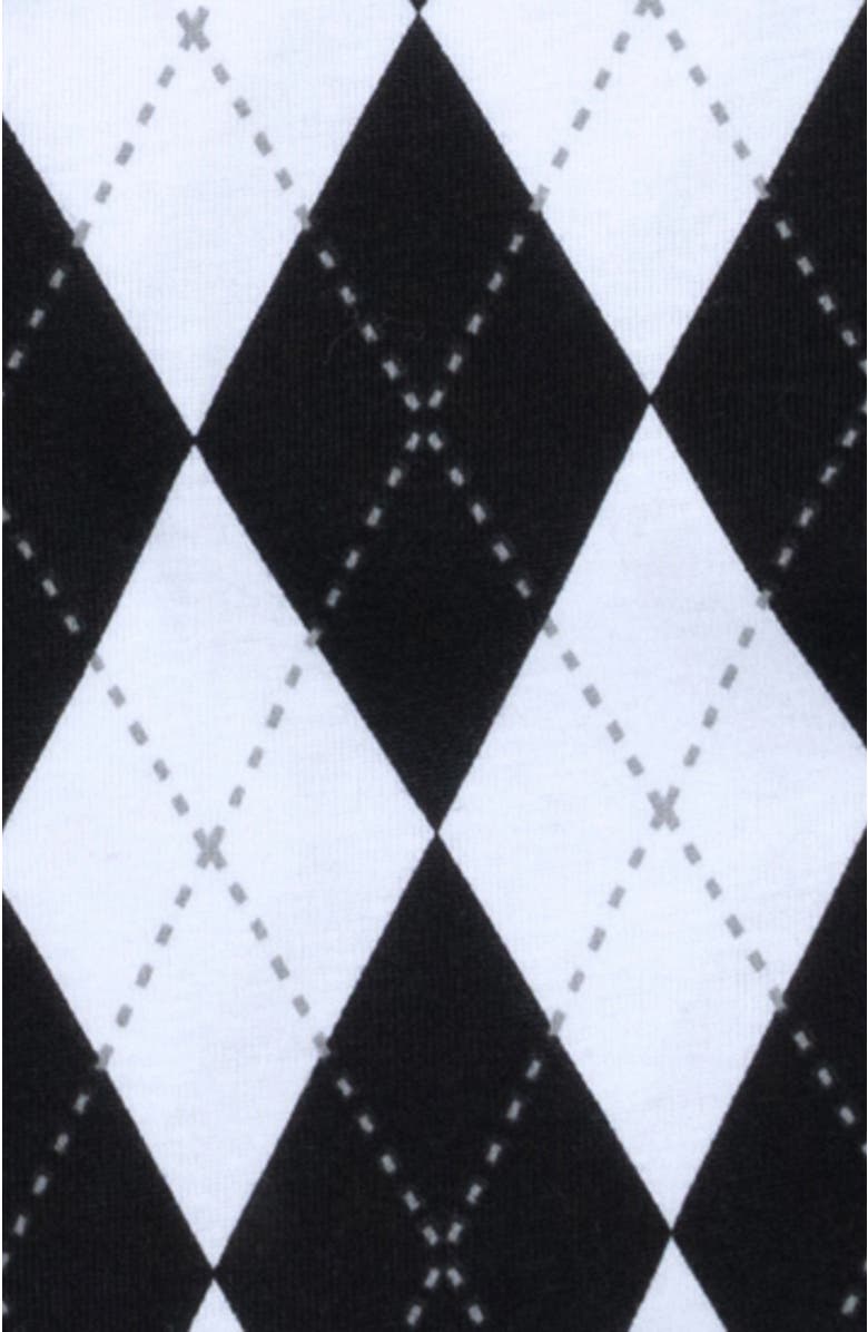 Leveret Kids Two-Piece Cotton Matching Family Holiday Pajamas, Argyles 
Holiday Prints, Alternate, color, Argyle Black 
White