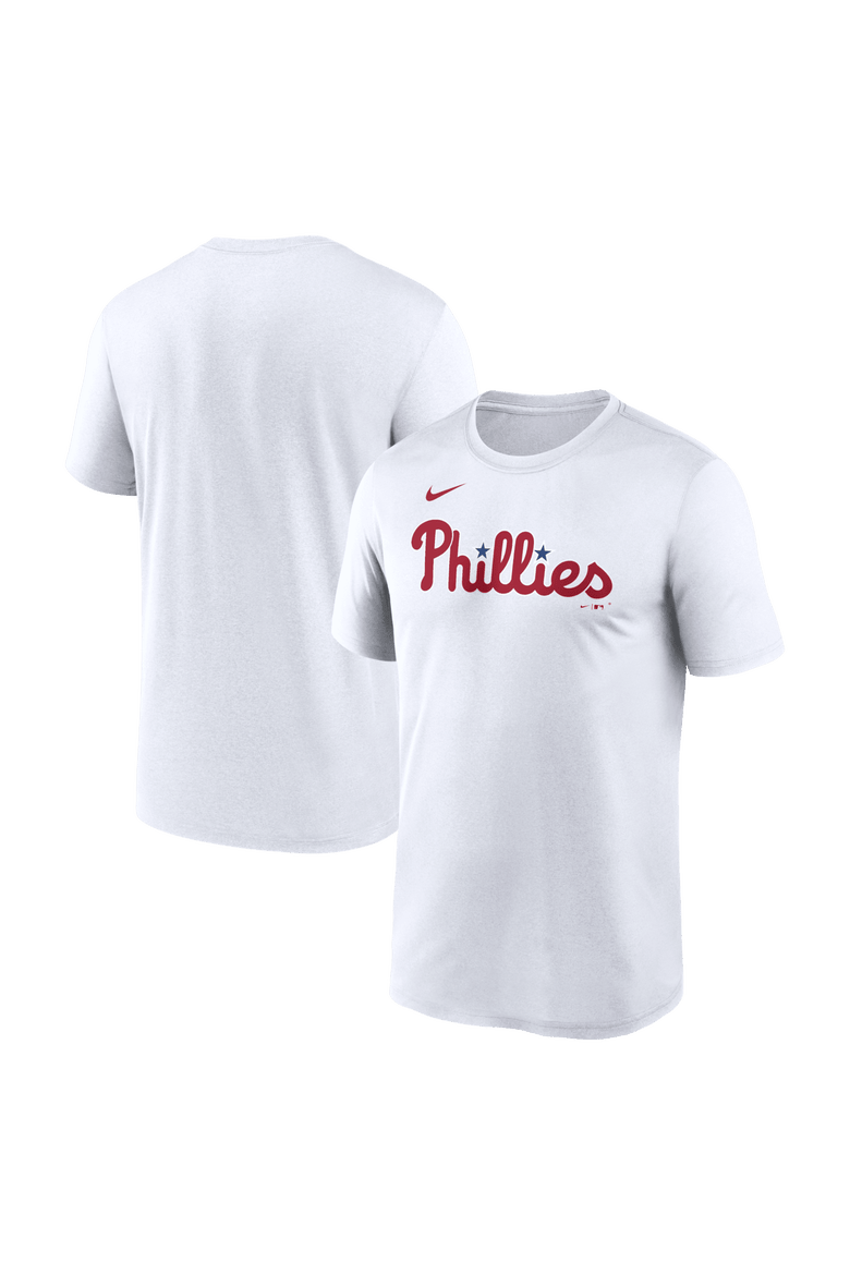 Men's Nike White Philadelphia Phillies New Legend Wordmark Dri-FIT T-Shirt, Main, color, White
