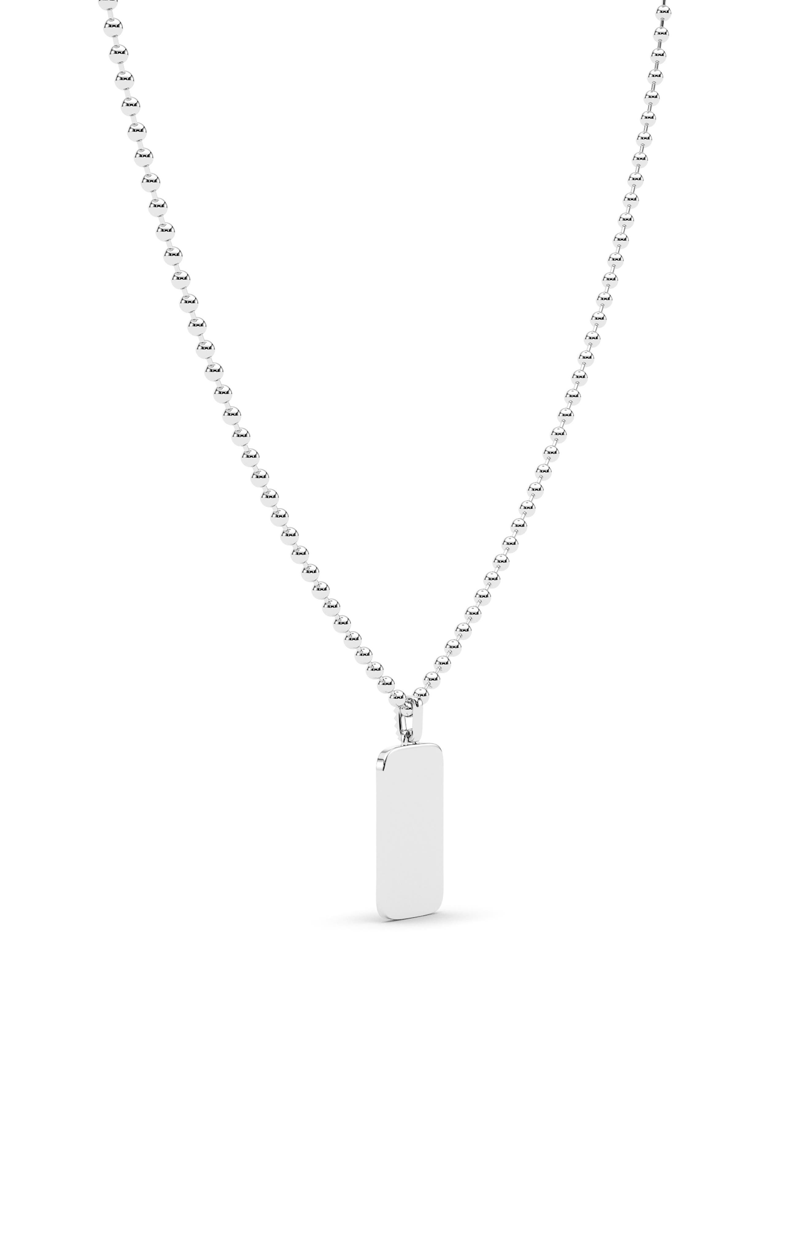 HauteCarat Lab Grown Diamond Dog Tag Necklace (Women) | Nordstrom