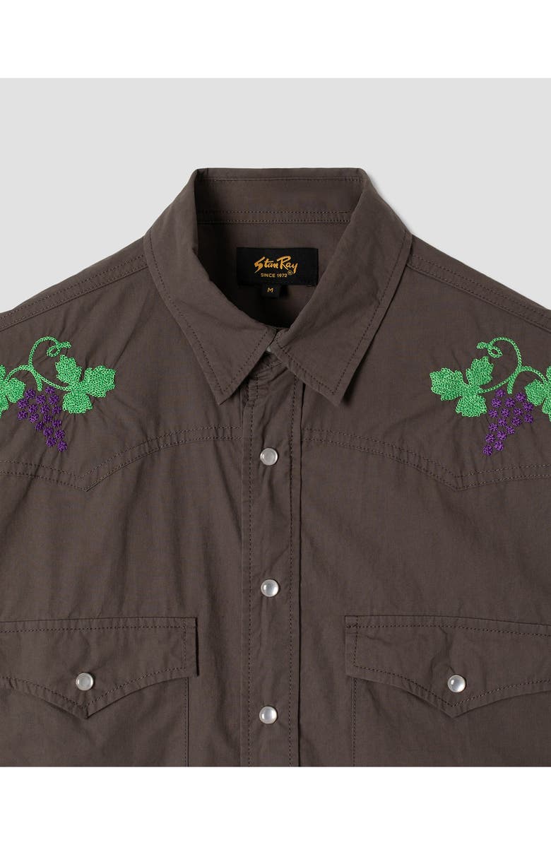 STAN RAY Embroidered Western Shirt, Alternate, color, Washed Black Poplin