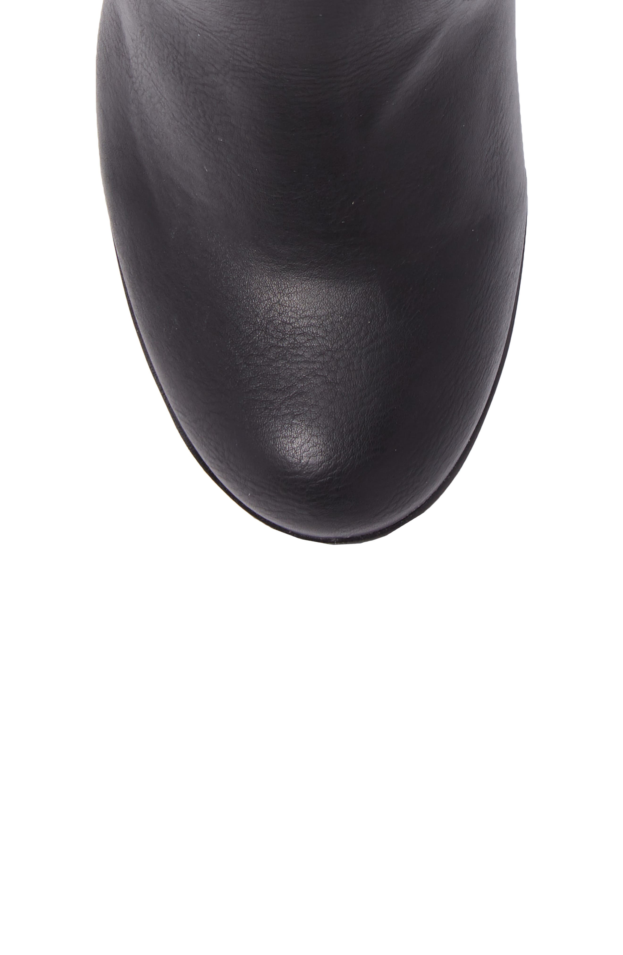Block Heel Bootie, Alternate, color, BLACK LEATHER