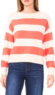 CeCe Stripe Roll Neck Sweater