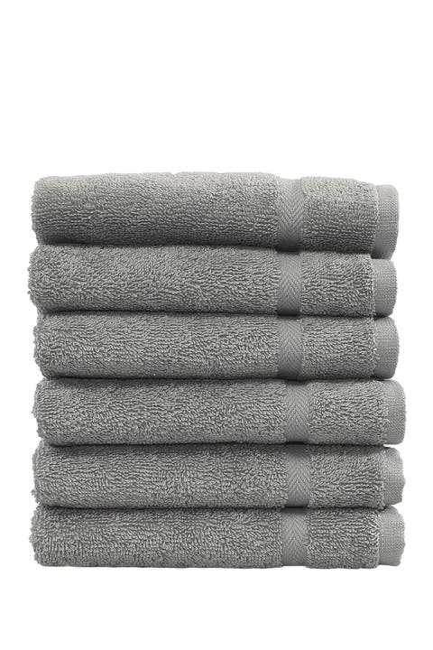 Denzi Washcloths - Set of 6 - Dark Grey