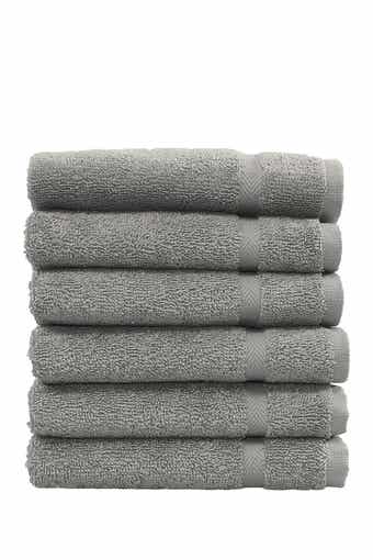 Linum Home Textiles Denzi Washcloths - Set of 6 - Dark Grey