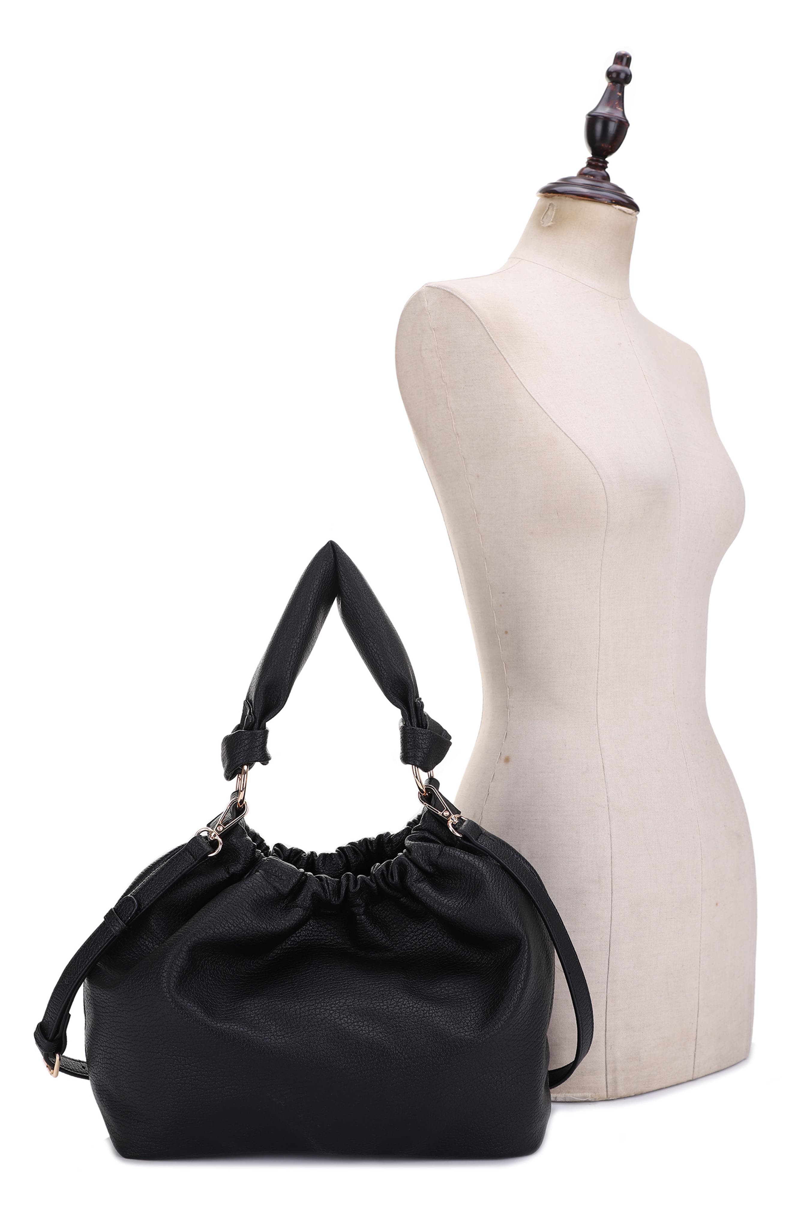 Mali + Lili Nala Recycled Vegan Leather Hobo Crossbody Bag, Alternate, color, 