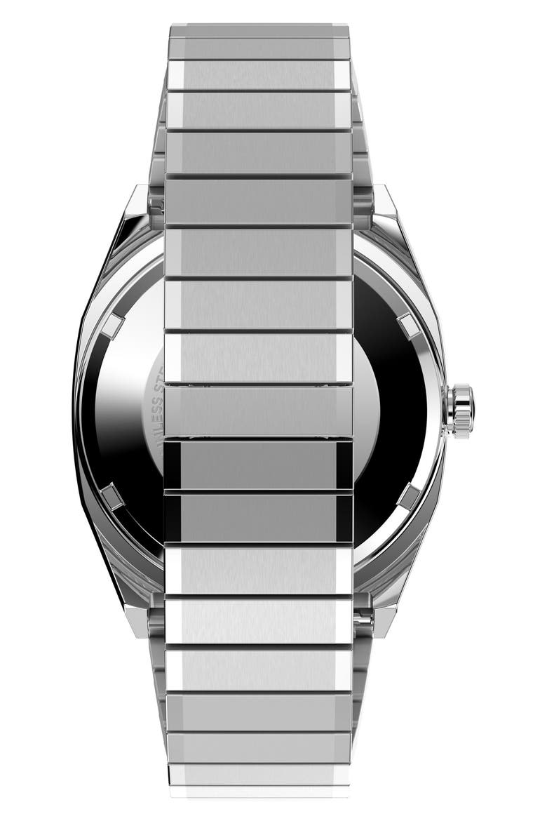 Automatic 1983 E-Line Reissue Bracelet Watch, 34mm, Alternate, color, BLUE/ SILVER