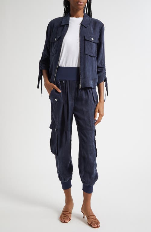 Cinq À Sept Dale Washed Twill Jacket In Blue