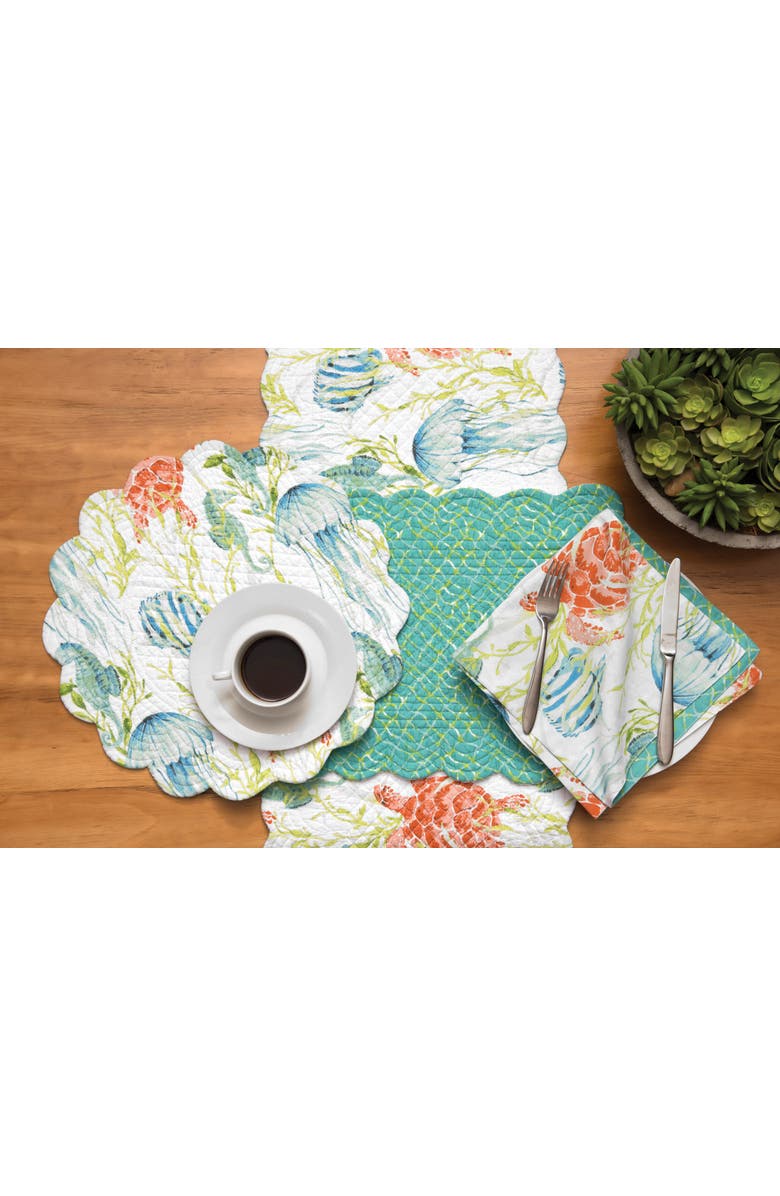 C&F Home Paradise Sound Table Runner, Alternate, color, Blue